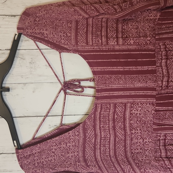 🎅O'Neill Burgundy Patterned Women's Lined Tunic Large - Picture 5 of 8